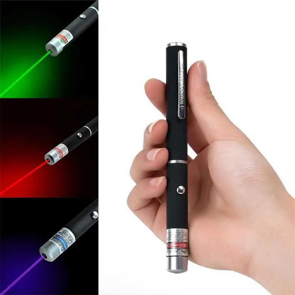 650nm 5mw Red Green Blue LED Laser Pet Cat Toy Red Dot Light Pen Sand Table Pointer Pen For Office School Presentation TeaseM240809