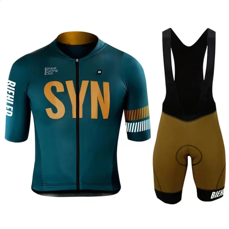 SYNful Quick Dry Short Sleeve Mens Cycling Clothing Set Mountain Bike Suit Summer Ciclismo Ropa Hombre 240731