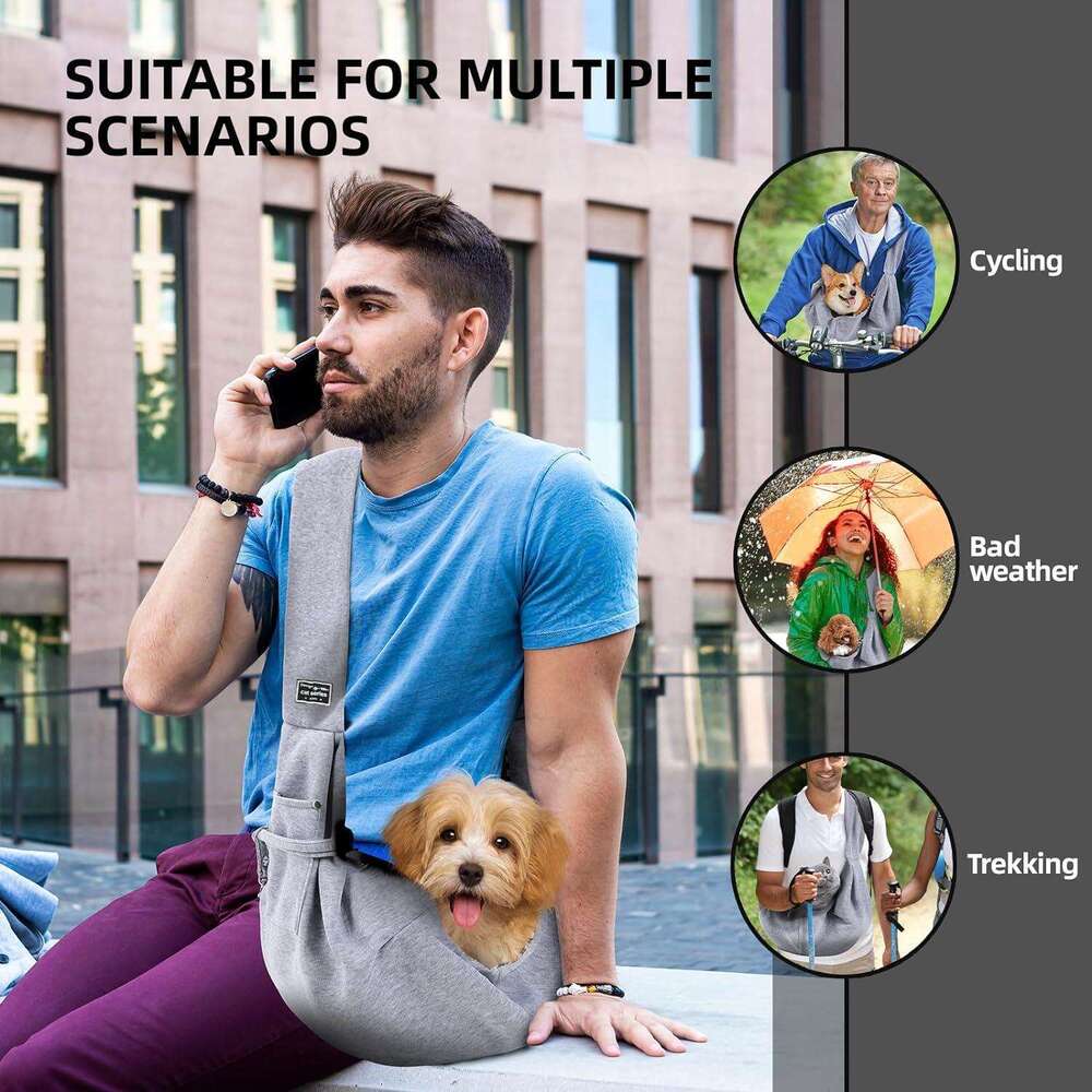 Cotton Comfortable Dog Bag Pet Out Crossbody Shoulder Bag Outdoor Travel Portable Cat Puppy Sling Bag Pet Carrying Supplies Zozostore