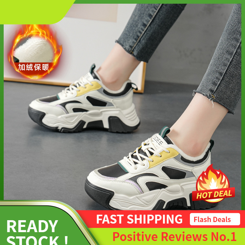 Ddmysports Ddmysports Dad Thick Soled Veet White Casual Sports Autumn And Winter New Women S Versatile Outdoor Shoes OUTDOOR