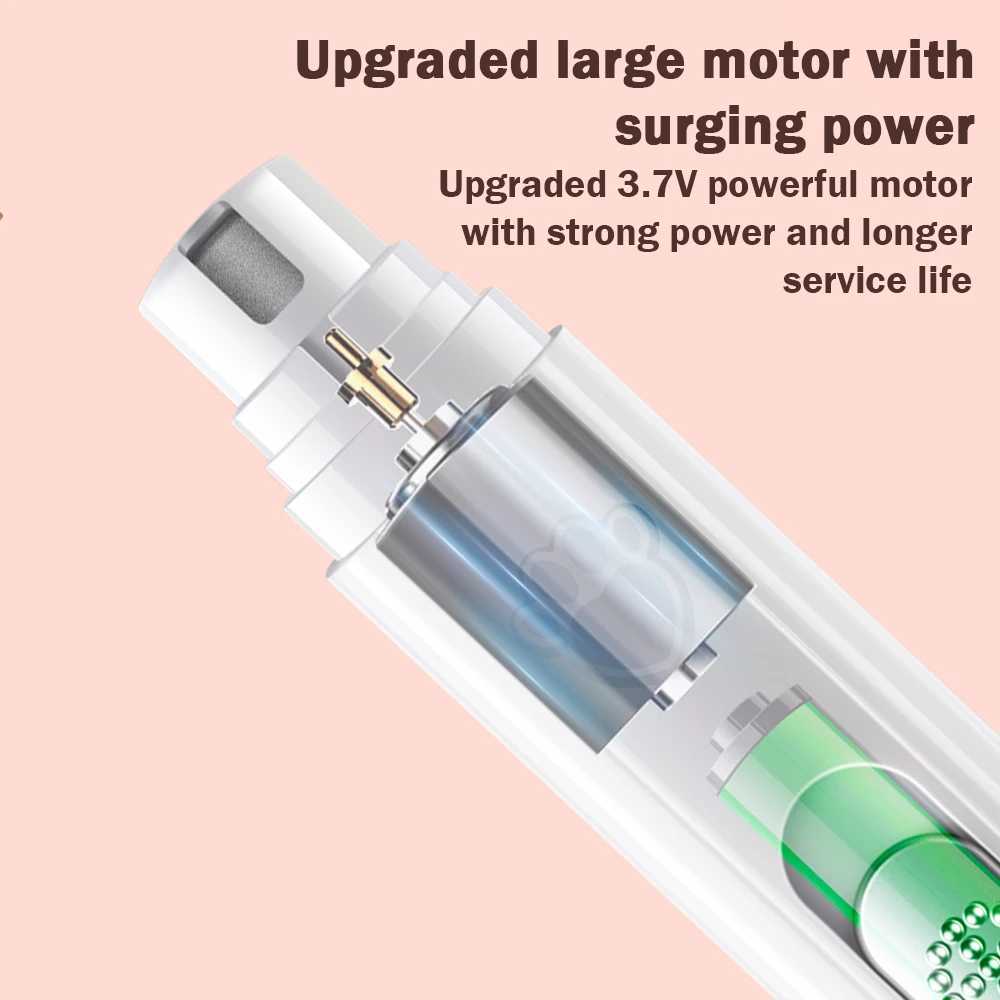 Rechargeable Electric Dog Nail Grinder Painless Paws Grooming for Small Medium Large Dogs Cat Pet Nail Trimmer 2-SpeedM240809