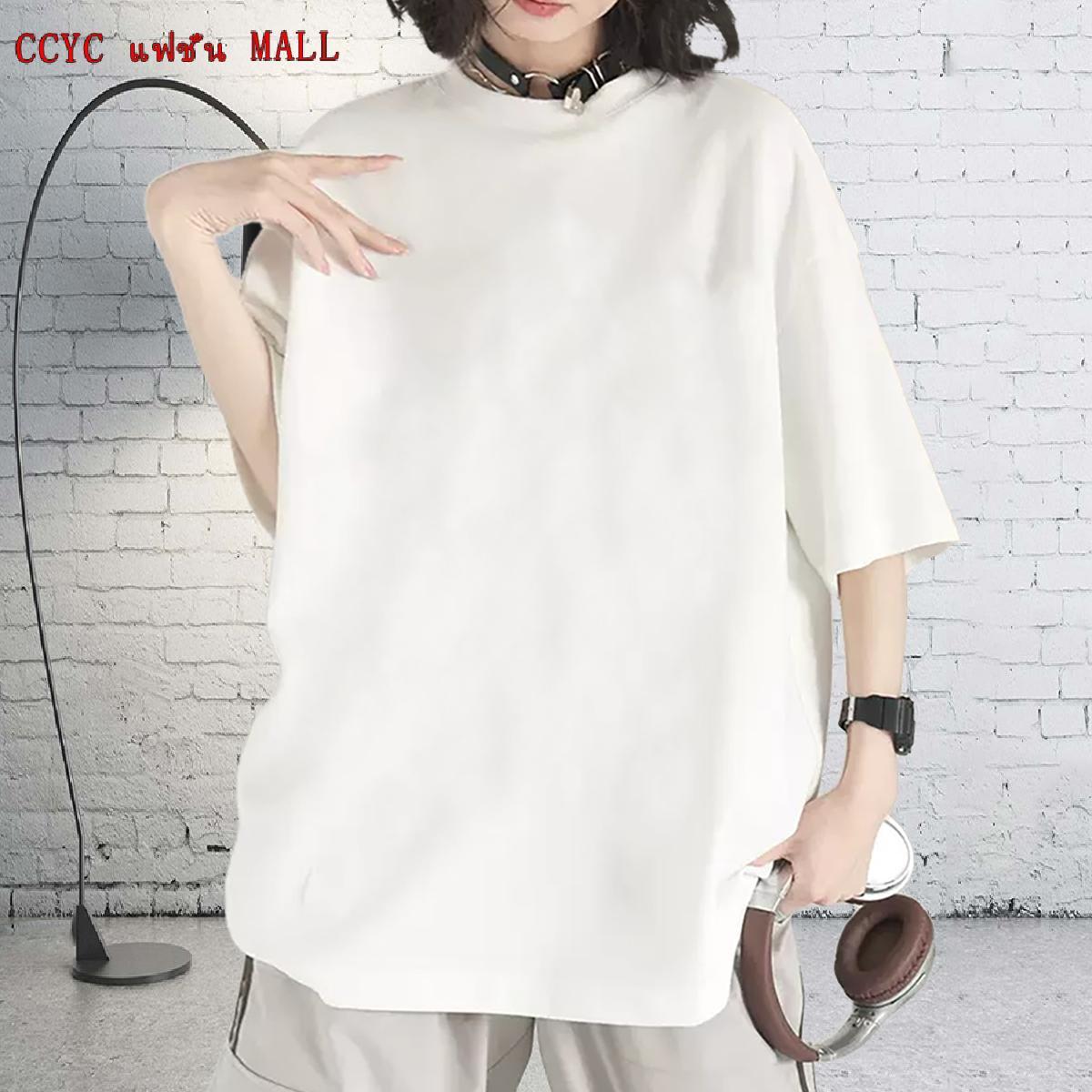 Female Women Tees 230g 100% Cotton letter Daily Outfit Women T Shirts O Neck Short Sleeves Plus Size Custom Tops Tees