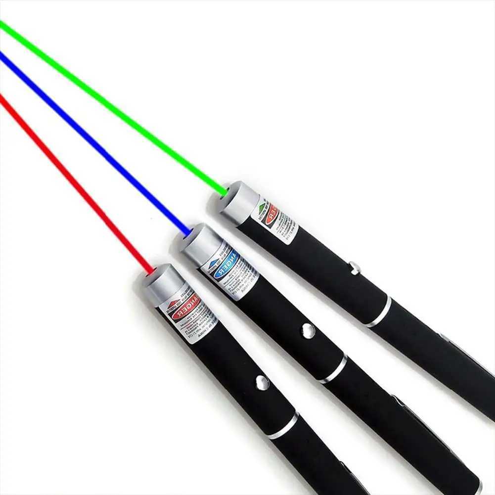 650nm 5mw Red Green Blue LED Laser Pet Cat Toy Red Dot Light Pen Sand Table Pointer Pen For Office School Presentation TeaseM240809