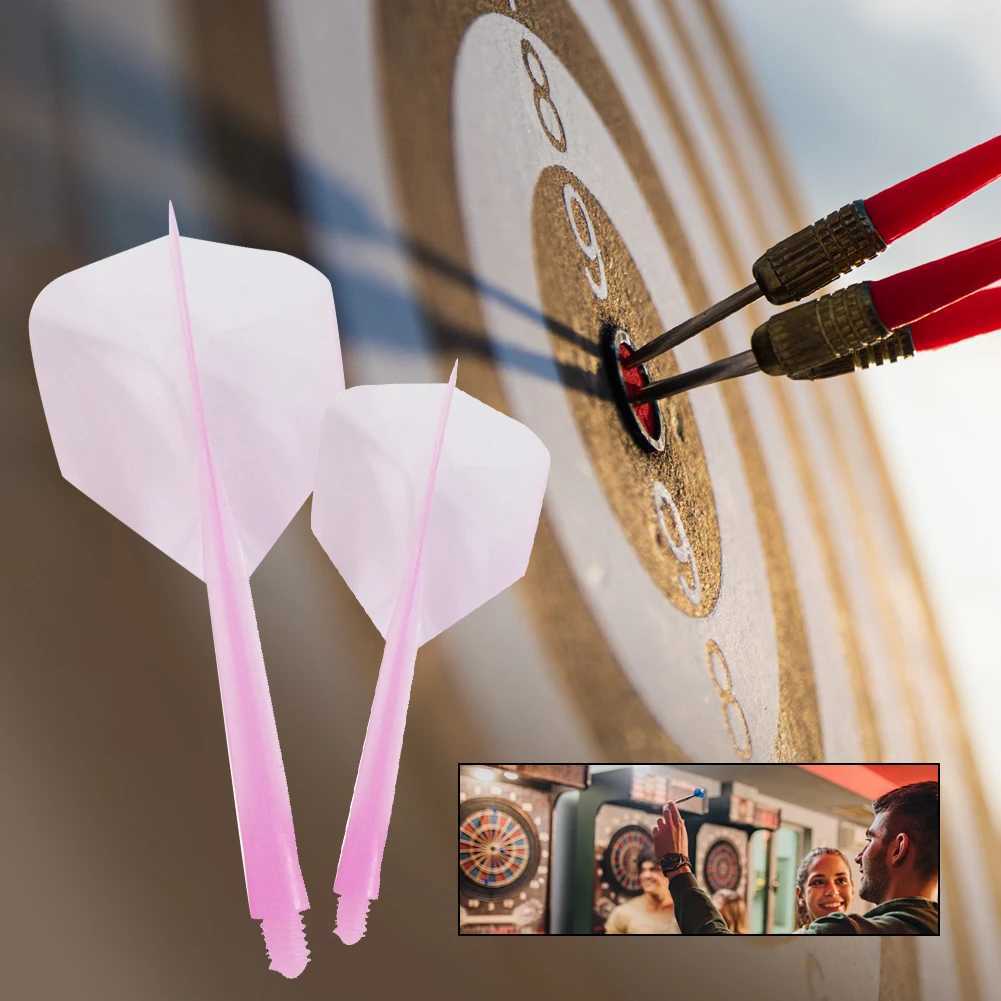 6/3Pcs 2BA Integrated Dart Shaft and Flights Kit Professional Transparent Anti-Fall Dart Flights Shaft Plastic Dart Accessories Y240807