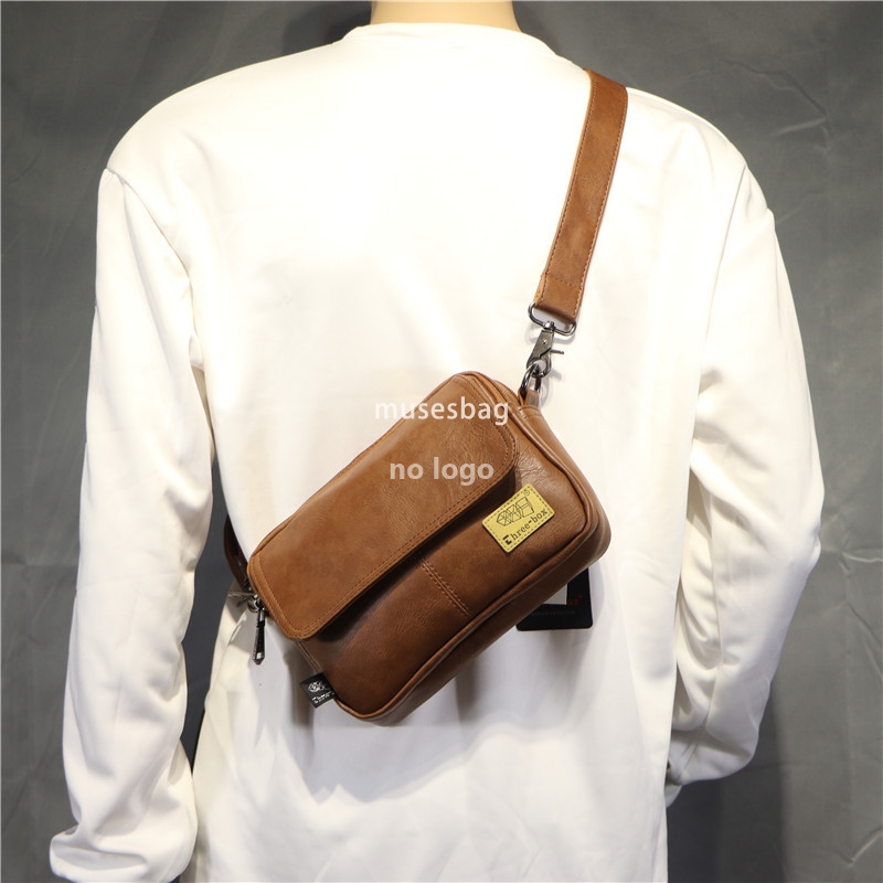 New trend men's shoulder bag casual Japanese personality Japanese men's and women's crossbody backpack small span bag