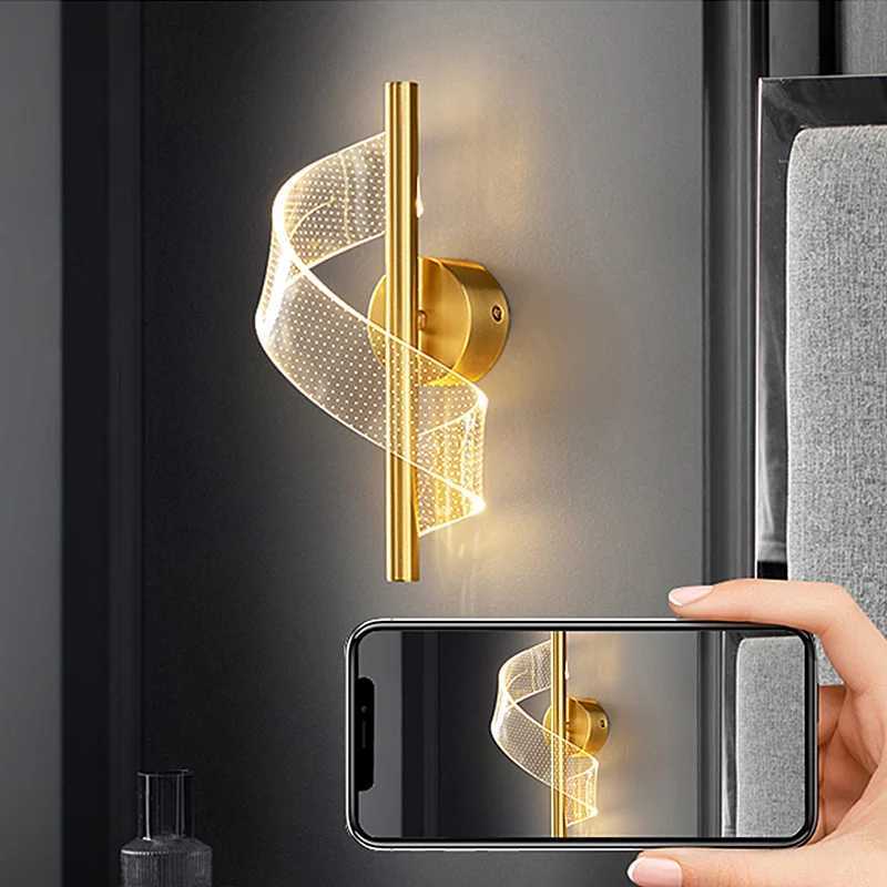Nordic LED Wall Lamp Indoor Lighting For Bedroom Bedside Parlor Background Wall Light Modern Indoor Decoration Sconces M251126