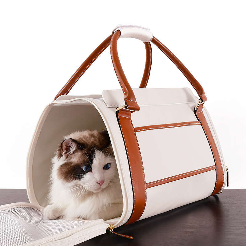Loudik-Luxury Cat Carrier Bags, Portable Made Leather Pet Backpacks, Waterproof Outdoor Travel Small Dog Carrier Accessories Zozostore
