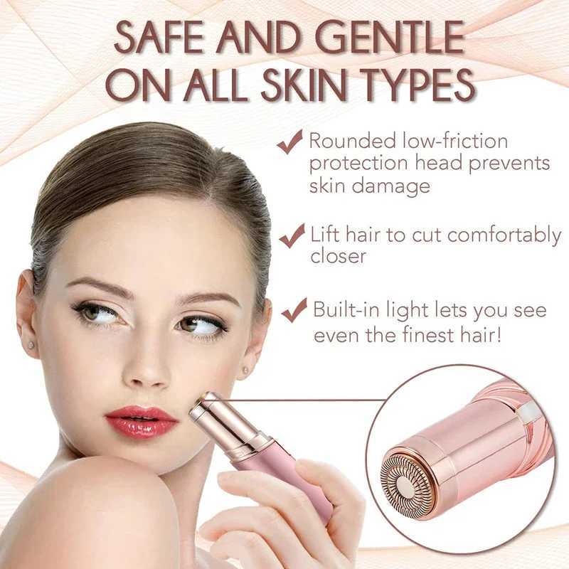 Facial Hair Shaver Portable Lipstick Shape Electric Hair Remover Women Painless Razor Eyebrow Trimmer Mini Epilator Beauty Tool W250625