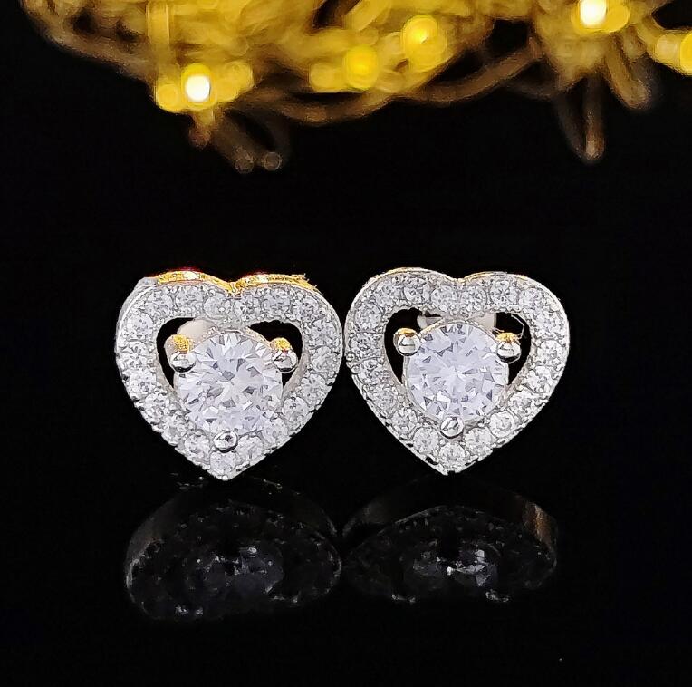 Sweet Sterg Sier Stud Earrings | Moissanite Dia Party Jewelry For Women