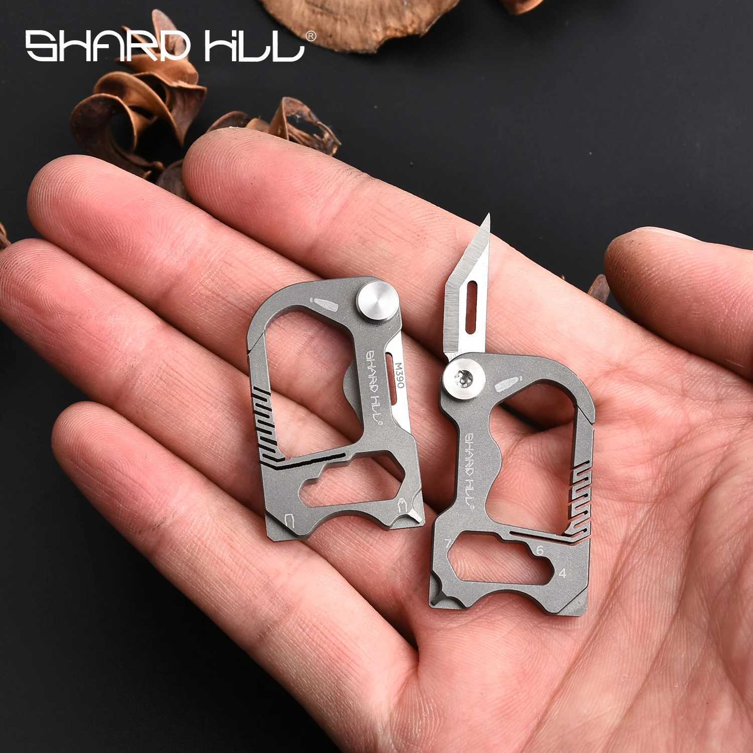 Titanium alloy multifunctional keychain EDC mini portable keychain outdoor knife screwdriver multi tool camping survival hiking W240808