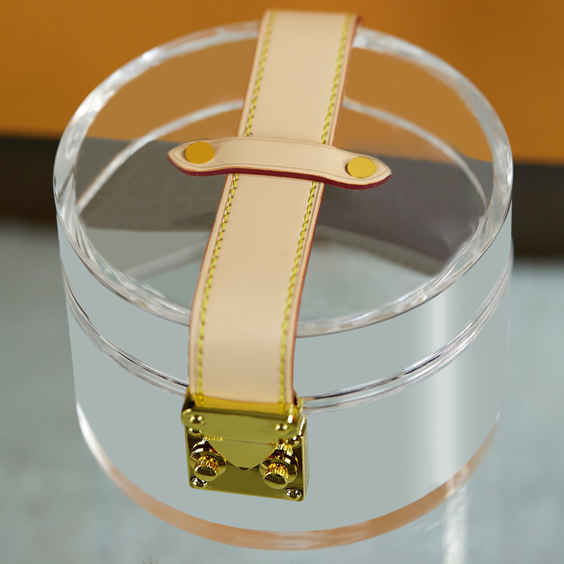 Designer PVC cosmetic bags Box Scott fashion transparent jewelry cases white flower with box dust bag M0l3#