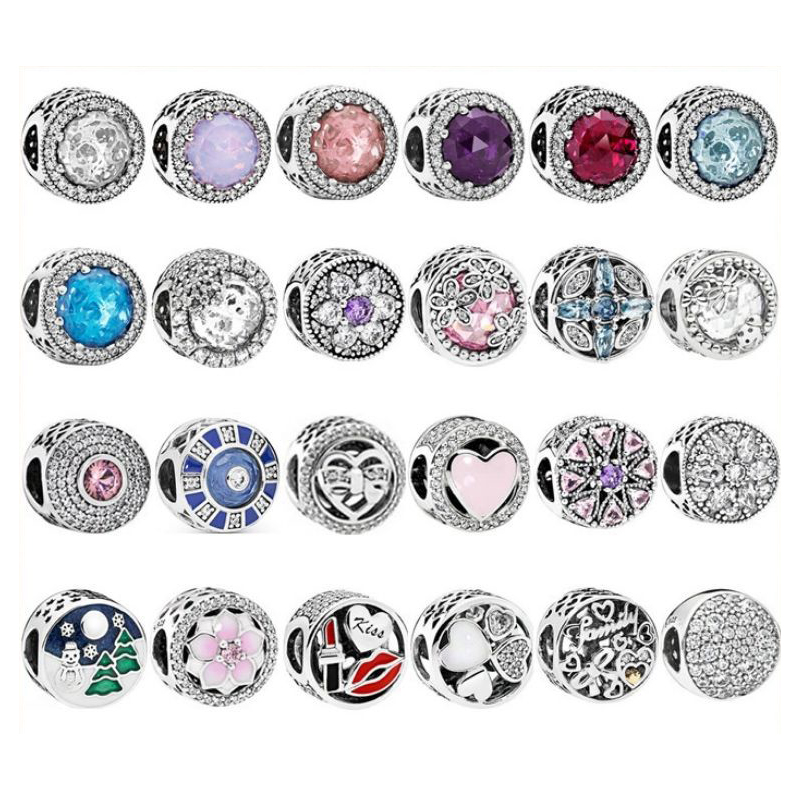 S925 Sterling Silver Loose Beads Charms Women For PAN Design Fits 3mm Snake Chain Bracelets Birthday Christmas Gift DIY Making Jewelry B059