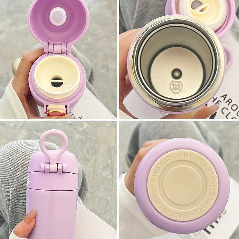 420ML Cartoon Thermos Bottle Stainless Steel Thermal Mug Kids Thermal Water Bottle Vacuum Flask Insulated Cup Tumbler Thermo CupCL24089