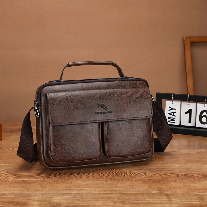 Large capacity mens shoulder bag 79inch travel casual fashion handbag business briefcase tablet computer 240809