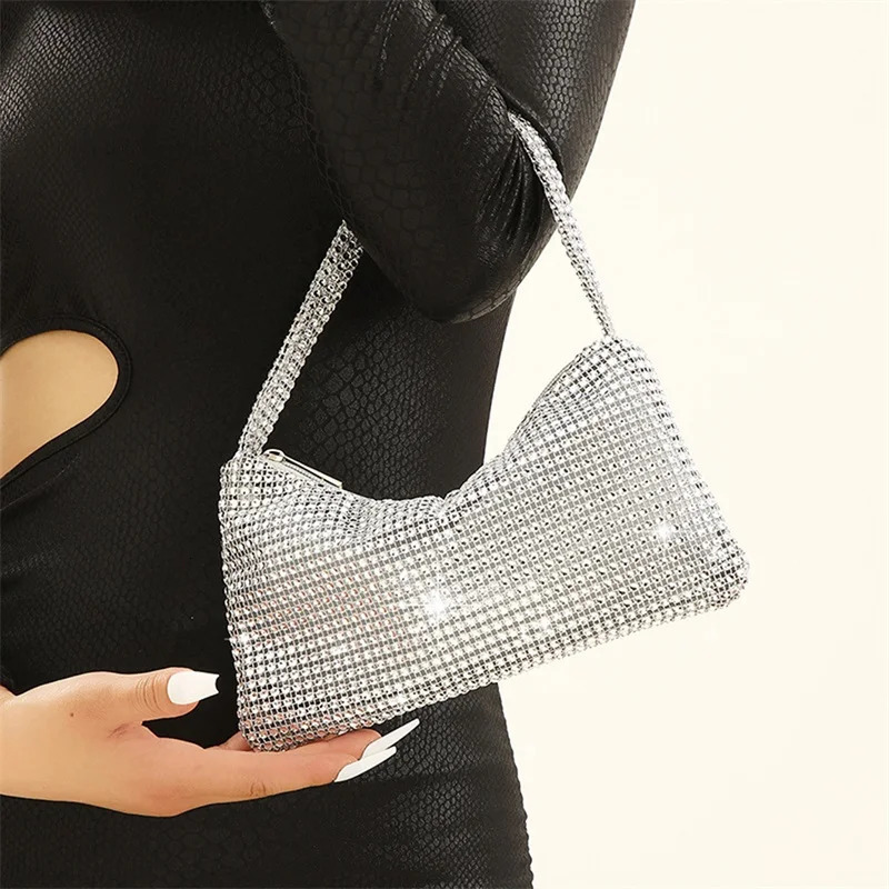 Rhinestone Evening Bag Women Bling Purse Sparkly Diamond Shoulder Bag For Ladies Party Club Wedding Prom Clutch Purses 240823