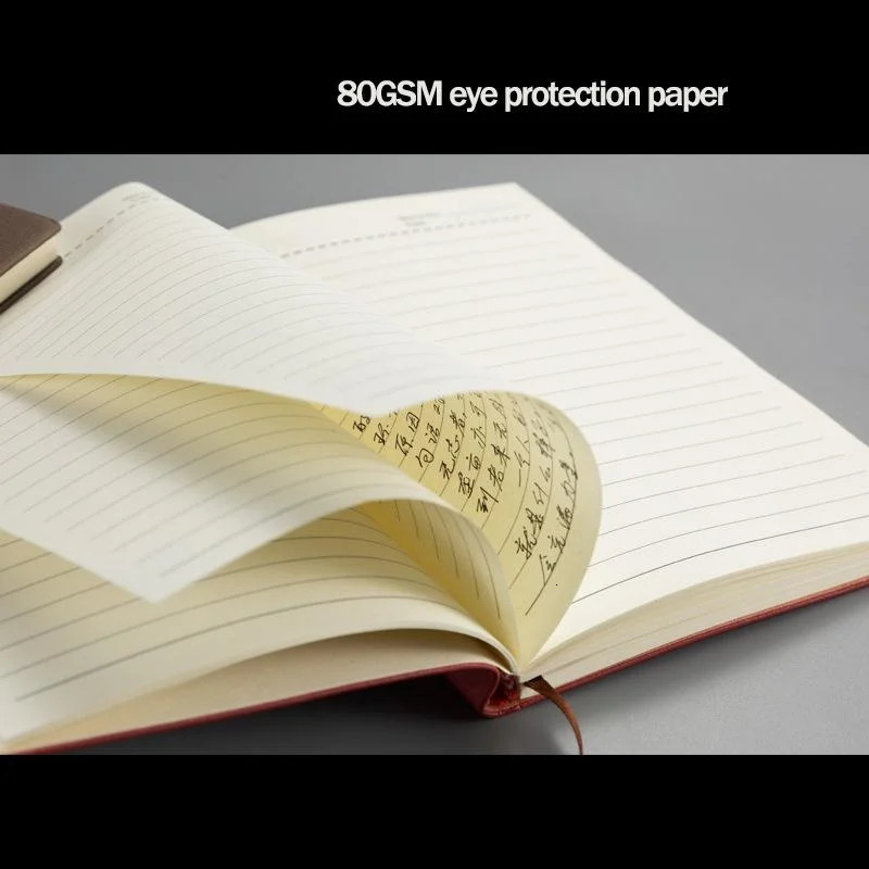 A5 A6 Sheepin Notebook Leather Office Journal Diary notepad Stationery Student Class lined NoteBook 160pages240pages 240809
