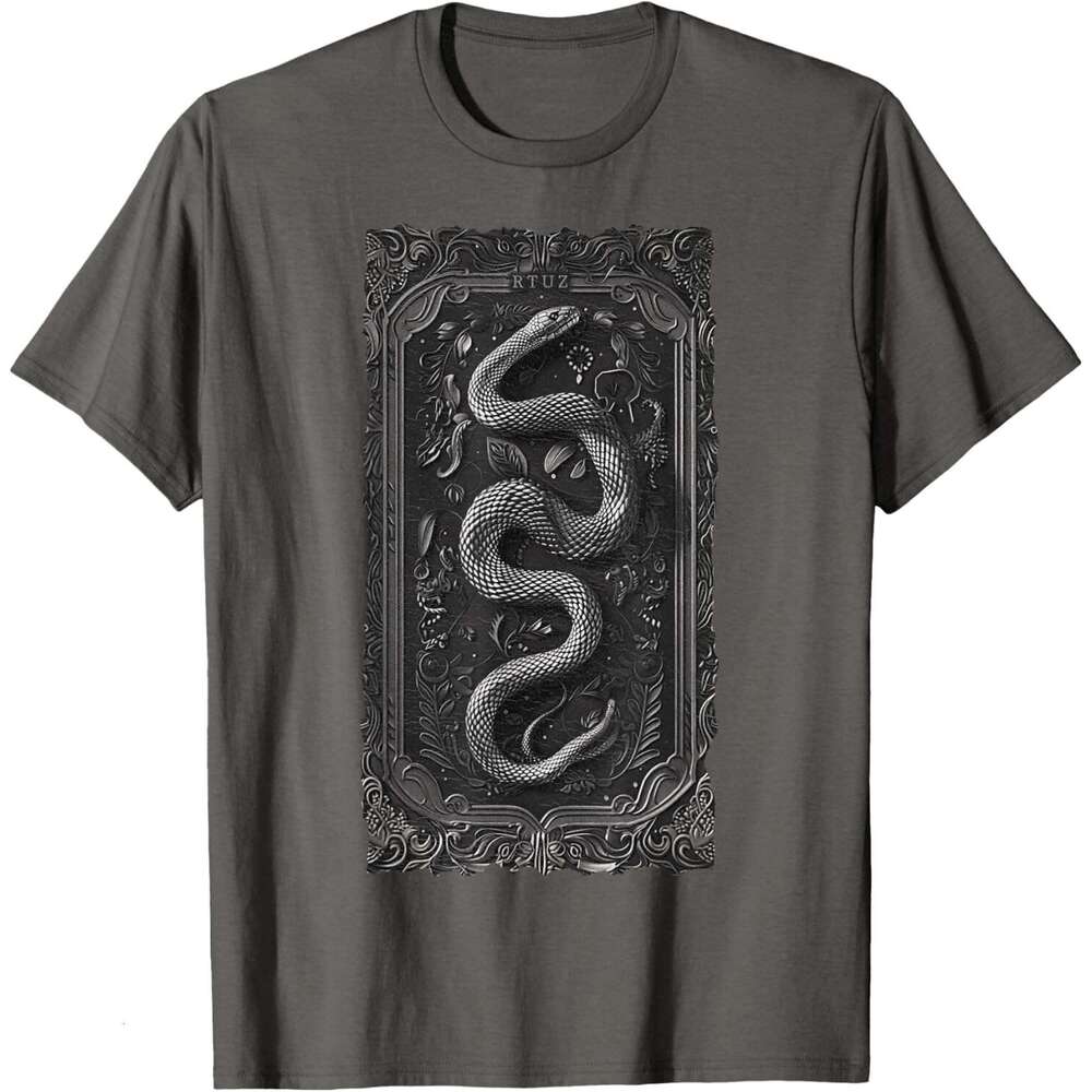 T shirt for Mens Elegant vintage snake terrarium reptile snake T-Shirt Shirts Tshirt Graphic Tee Casual Tops Clothes Short sleeve