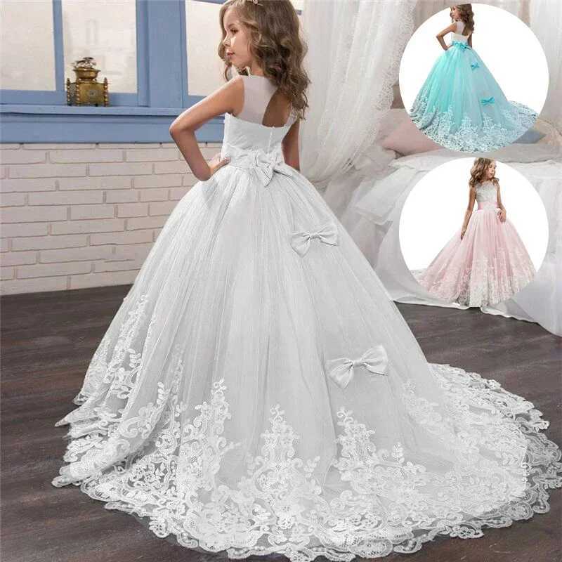 Teenage Girls Pageant Prom Long Dress for Backless Elegant Kids Birthday Party Gown Wedding Evening Dresses for Girls 12-14YearsY240809