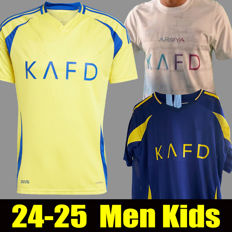 24 25 Al-Nassr FC home soccer jerseys No.7 Ronaldos 2024 2025 away third Talisca Al Nassr men kids kit Football shirts