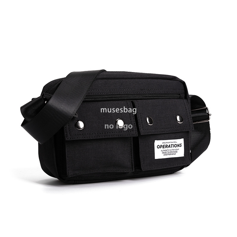 Men's shoulder bag canvas casual fashion day simple crossbody bag Korean version of the trend messenger bag