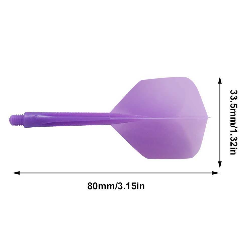 6/3Pcs 2BA Integrated Dart Shaft and Flights Kit Professional Transparent Anti-Fall Dart Flights Shaft Plastic Dart Accessories Y240807