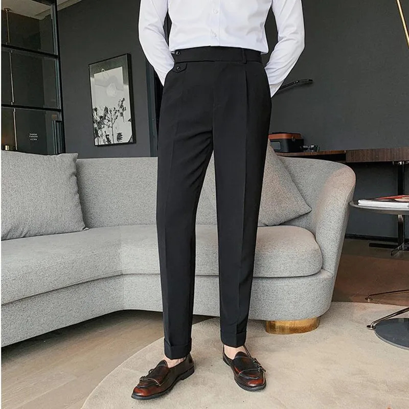 Spring Mens Set Pants Fashion Business Casual Slimming Dress Pants Mens Street Clothing Social Formal Pantalon Clothing 36 240822