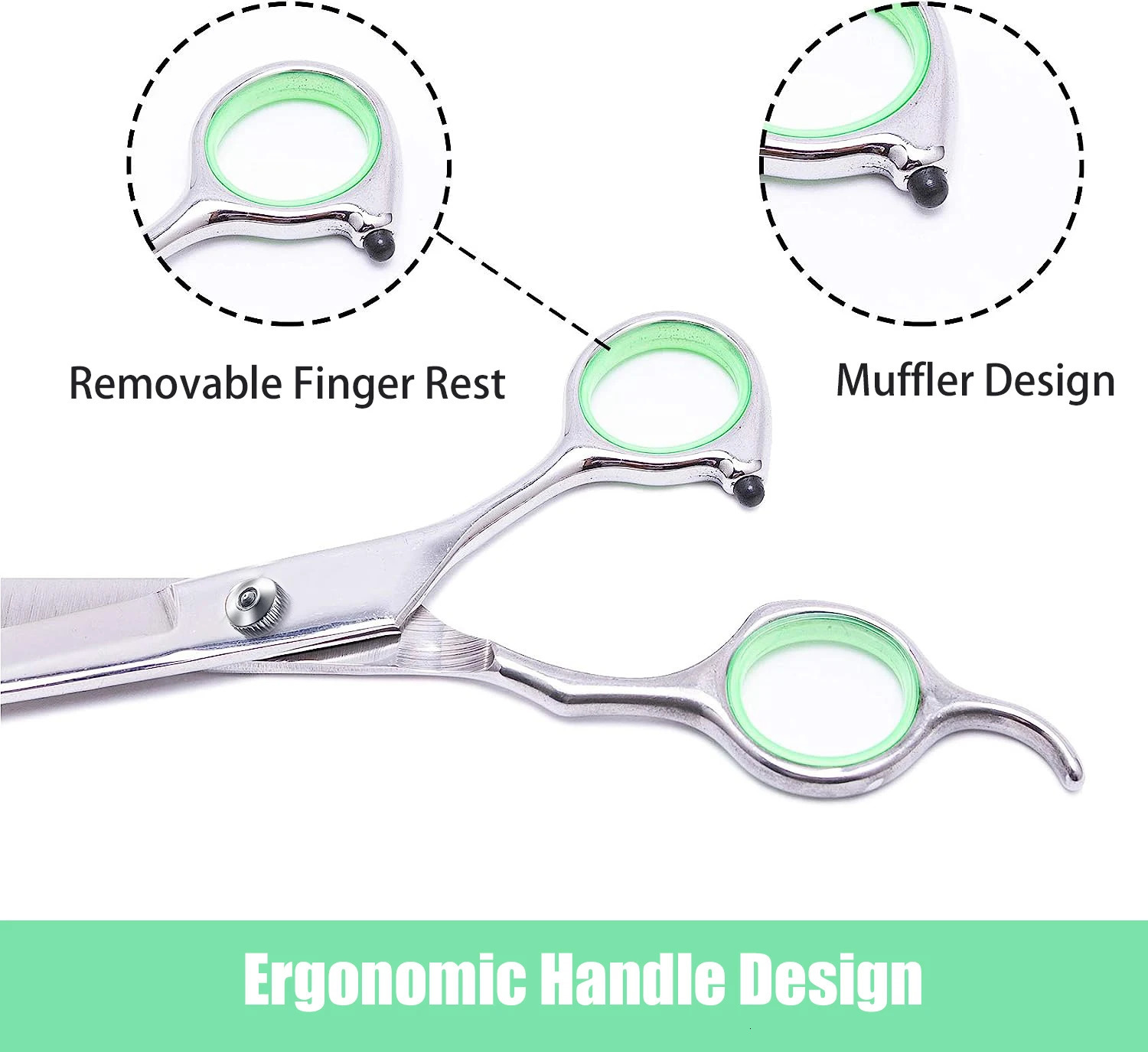 Pet Hair Scissors Grooming Stainless Steel Dog Scissors Pets Shears Animal Cutting Feet Ear Eye Hair Trimming 240808