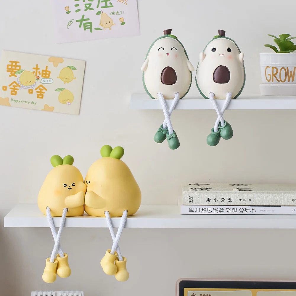 Cute Cartoon Desktop Dangling Doll Ornaments Shelf Sub-Decorations Living Room Bedroom Bookshelf Study Small Furnishings 240807