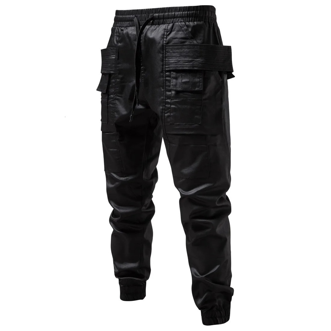 Mens leather pants Cuir Homme Gothic steampunk coated wax Hip hop cool streetwear Pantalones Hombre 240808