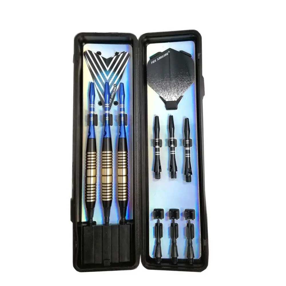 Fox Smiling Professional Electronic Soft Tip Brass Darts 18g Darts With Aluminum Alloy Shaft With 3PCS Flights 3PCS Shafts Y240807