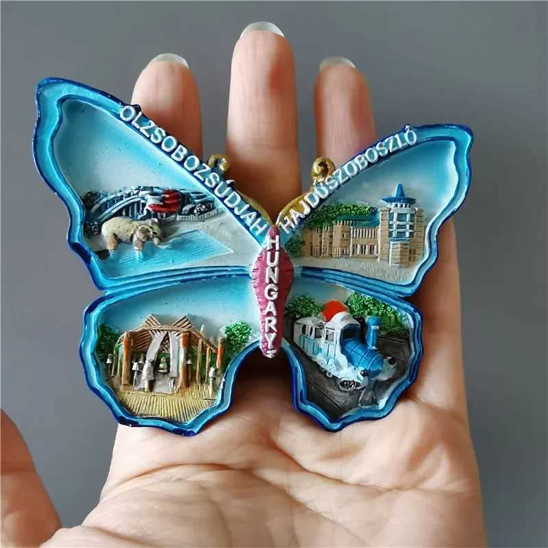 Fridge magnets Hungary Budapest Tourism Souvenir resin crafts UV printed landscape refrigerator magnet stickers home decorationXJ240809