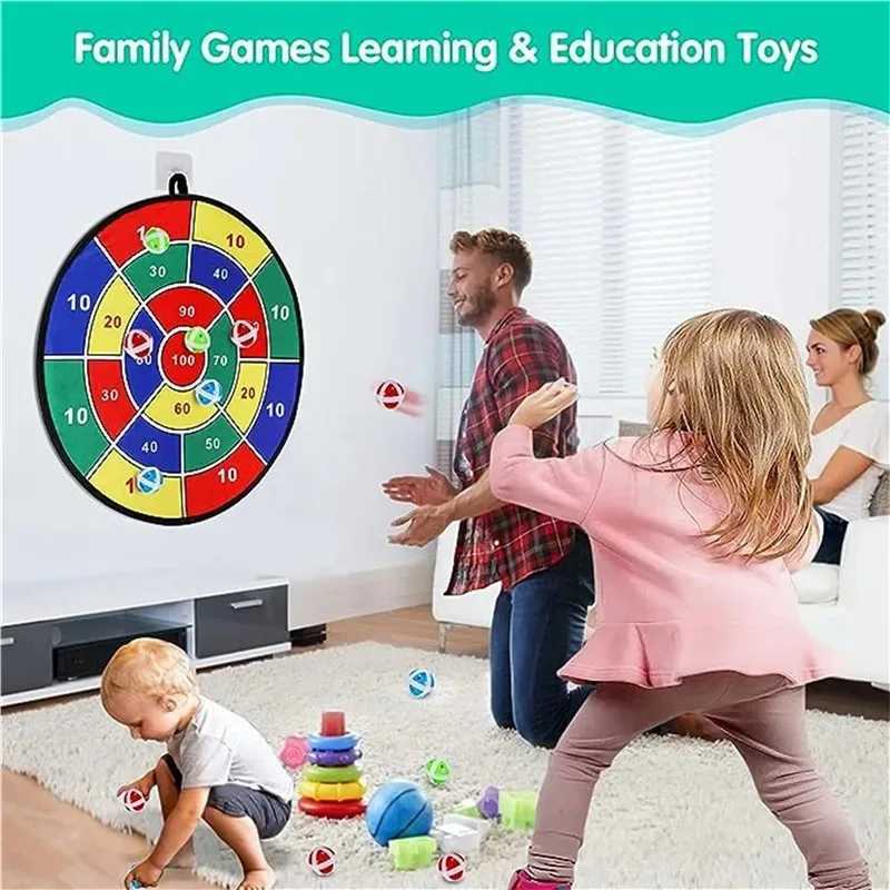 Large Dart Board 72CM Kids Dart Board with Sticky Balls Boys Toys Indoor/Sport Outdoor Fun Party Play Game Toys Y240807