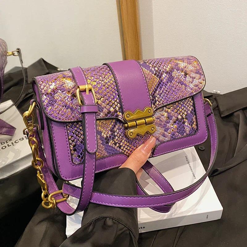 Free Shipping Shoulder Bags Purple Crossbody For Women 2024 Square Bag Leather Handbags Small Designer Ladies Underarm Designer Bag Luxury Bag Tote Ba