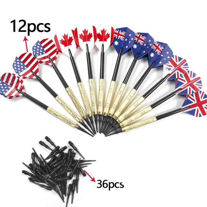 12 Pcs/Set Darts Professtional 14g Safety Soft Tipped Darts 36 Plastic Tips 175g Electronic Dartboard Target Accessories Y240807