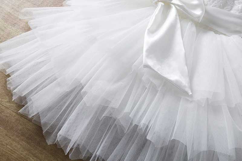 New Summer Dress for Girls 2-6 Yrs Backless Lace Kids Birthday Princess Dress Baby Baptism Dresses Elegant Wedding Party GownY240809