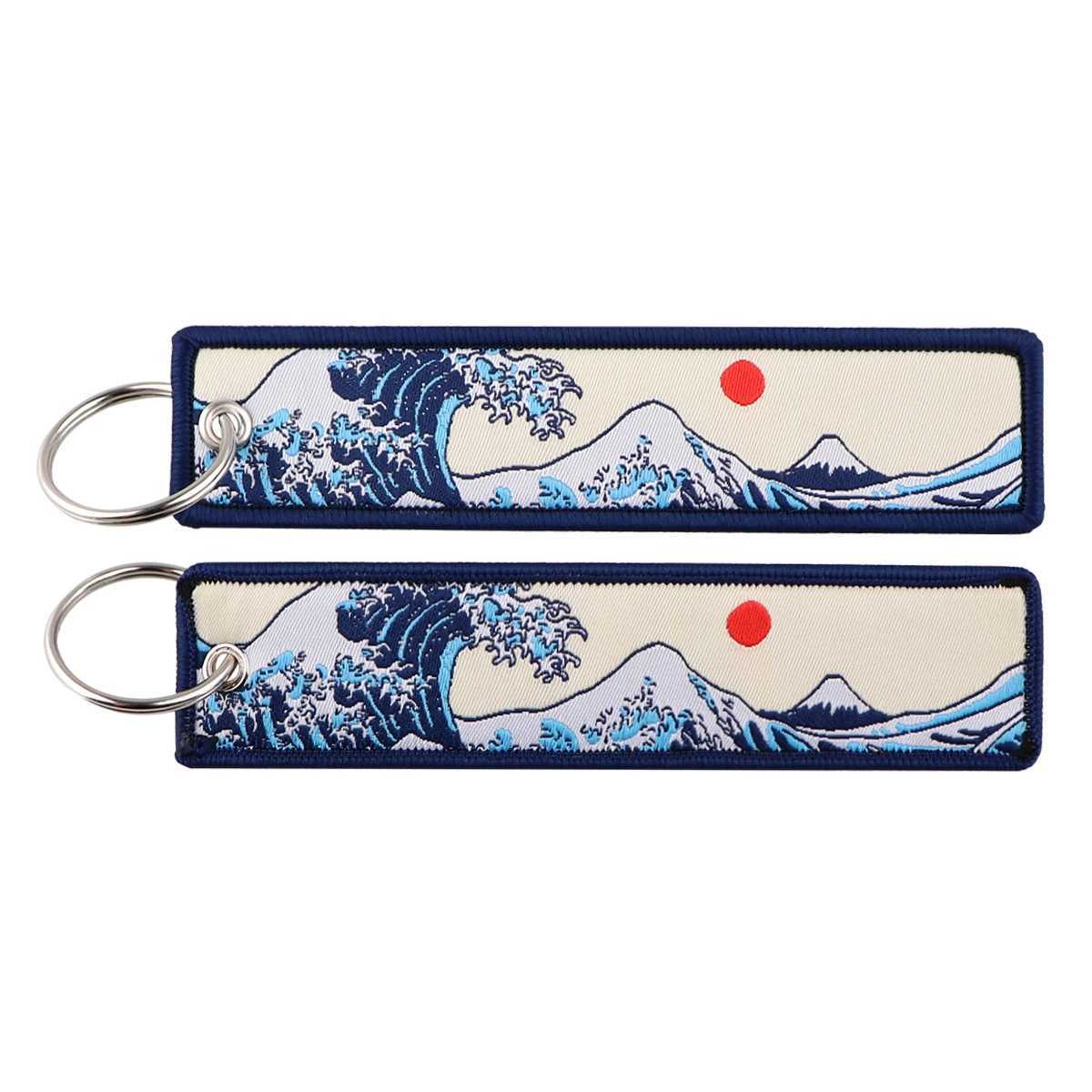 Japanese Anime Cool Embroidery Keychain Fobs Key Tags Motorcycle Car Backpack Chaveiro Keychain Friends Fashion Keyring Gifts W240808