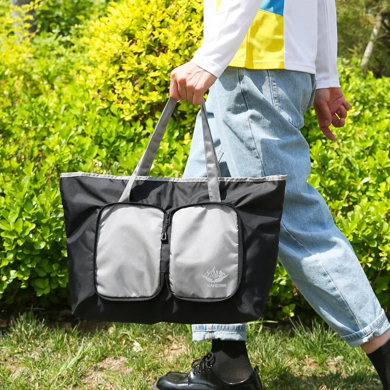 Travel Folding Bag Ultra Light Sports Fitness Large Capacity Multi Color Multifunctional Outdoor HandbagShoulder 240910