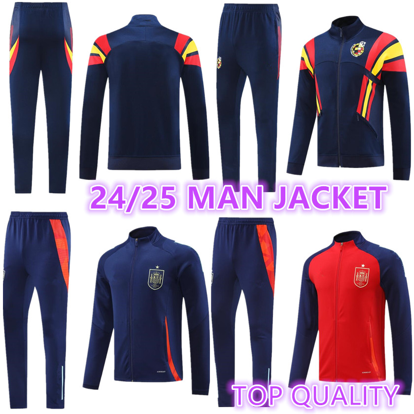 24 25 Spain adult tracksuit JACKET soccer FERRAN MORATA PEDRI Espana Camiseta 2024 2025 training suit SERGIO men LONG ZIPPER uniformes jacket survetement