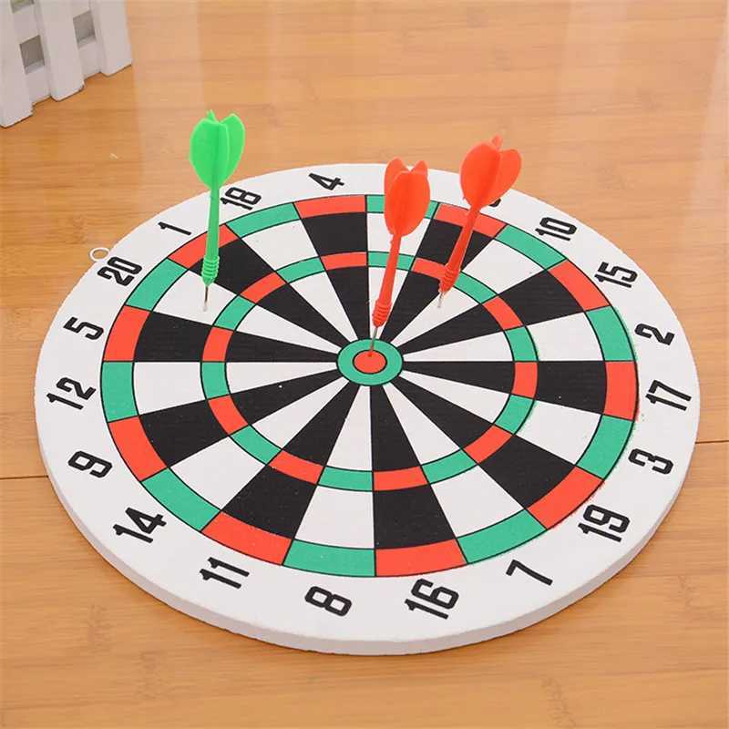 Diameter 29.5cm Darts Target +3 Darts Wall-mounted Two-sided Dual-use Thick Foam Toy Dart Board Suit Y240807