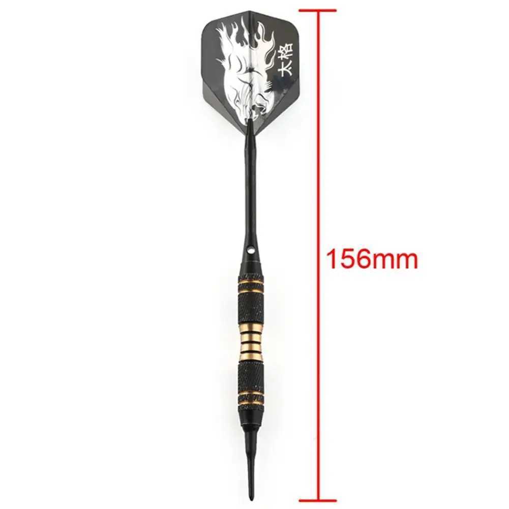 3pcs/Set Professional Black Darts 18g Safty Soft Darts Electronic Games Dartboard Soft For Indoor Tip Dardos Y240807