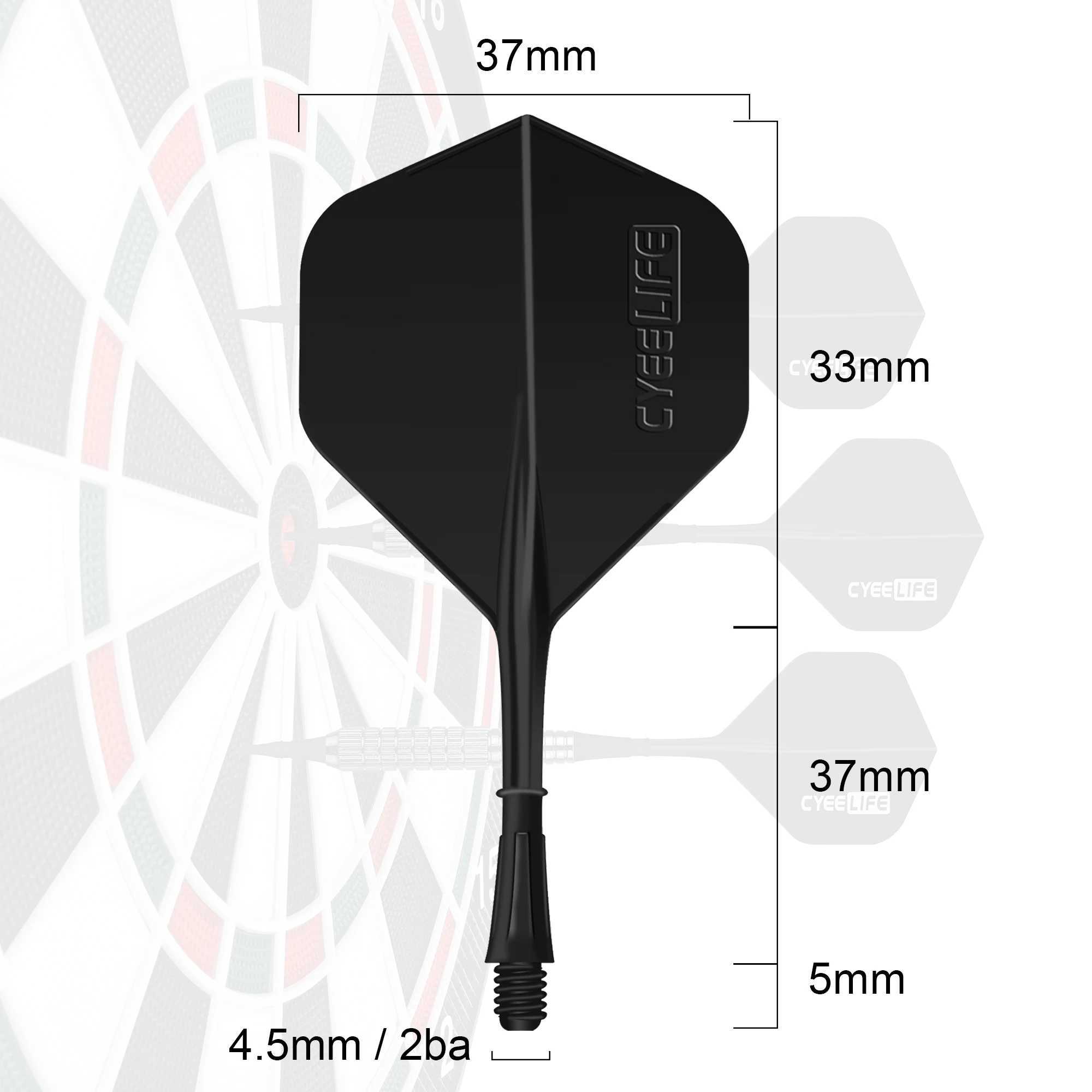 CyeeLife 6PCS Professional Dart Flights and Shafts 2BA CyeeLife New Dart accessories kitDurable Not easy to break Y240807