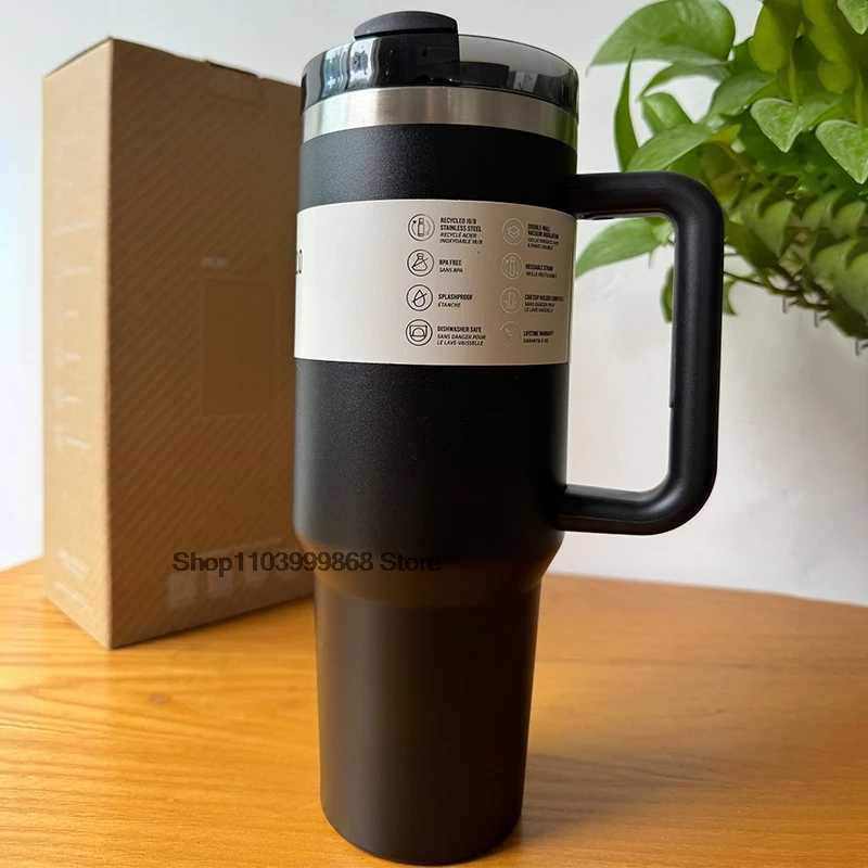 H2.0 Stainless Steel Vacuum Insulated Tumbler 40 oZ Tumbler FlowState Straw Lid Stainless Steel Cold Hot Mug with Lid and StrawCL240809