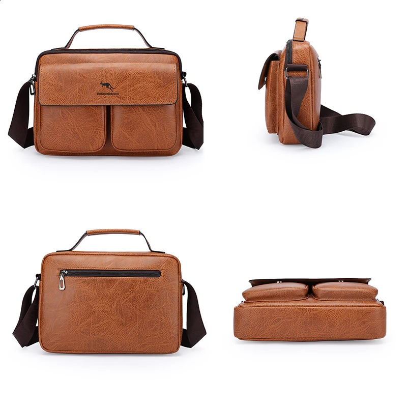 Large capacity mens shoulder bag 79inch travel casual fashion handbag business briefcase tablet computer 240809