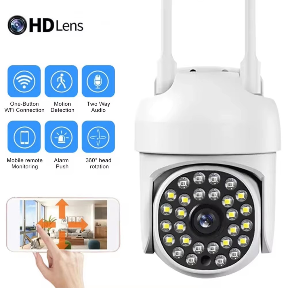Indoor Outdoor Surveillance Wifi Camera 360 Degree Panorama Intelligent Night Vision HD IP Cameras Home Security Intercom Call Camcorder