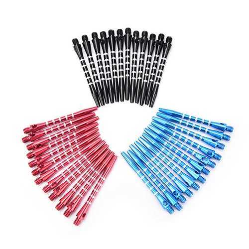 12pcs Aluminum Alloy Darts Shafts 53mm Aluminum Stem Shafts 3 Colors Black+Blue+Red 2BA Thread Dart Replacement Y240807