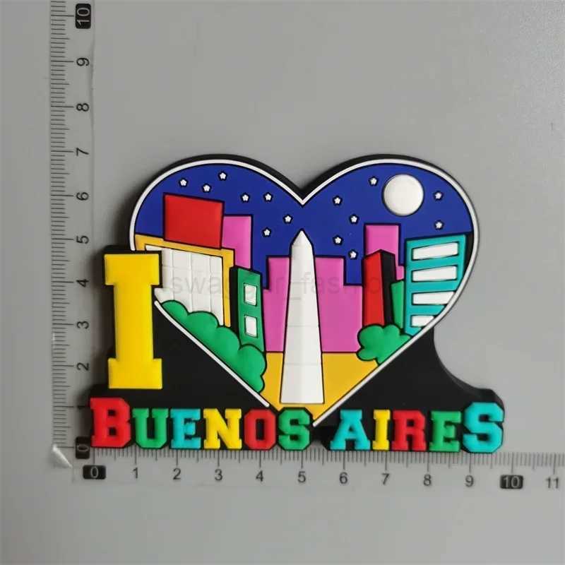 PVC Fridge Magnets Tanzania New York Bahamas Antigua Dubai Venezvela Puerto Rico Ottawa Argentina Santiago Chile Fridge StickerXJ240809