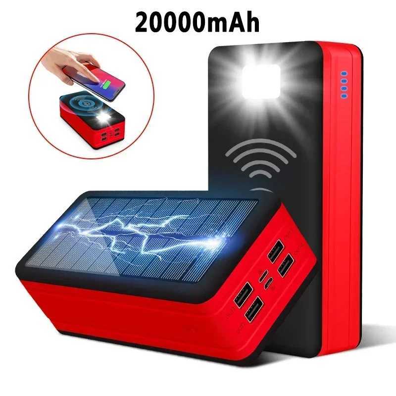 100000mAh Solar Power Bank Ultra-Large Capacity Mobile Power Portable With Lanyard Compass External Battery Outdoor PowerbankCL240808