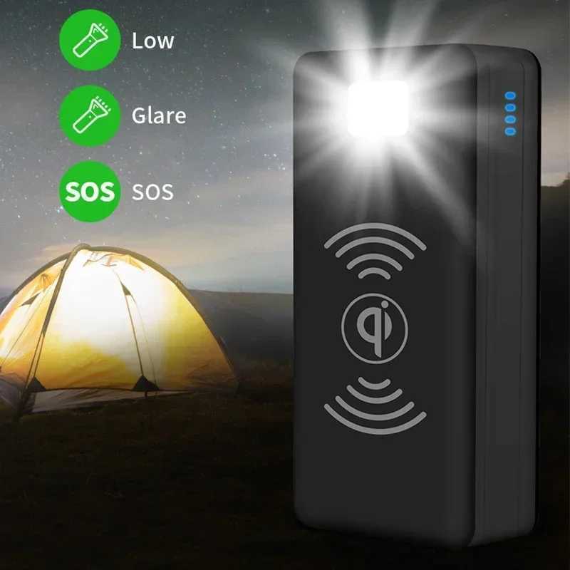 100000mAh Solar Power Bank Ultra-Large Capacity Mobile Power Portable With Lanyard Compass External Battery Outdoor PowerbankCL240808