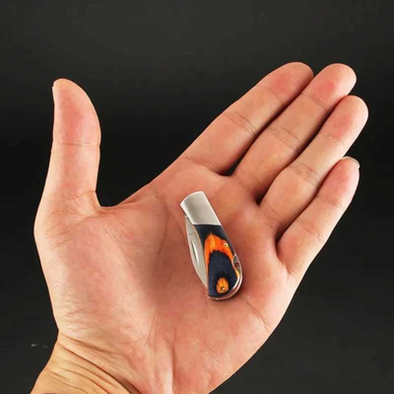 1 mini folding knife keychain stainless steel portable household fruit knife tool camping hiking outdoor knife key pendant W240808