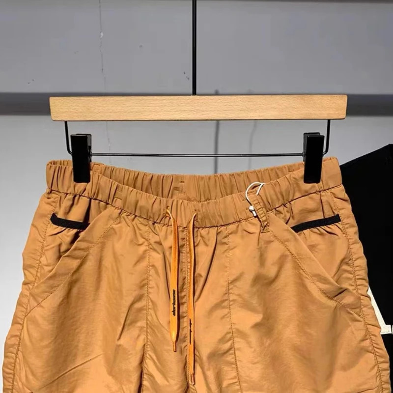 Men Cargo Multi Pocket Shorts Outdoor Loose Casual Cargo Elastic Waist Beach Short Breathable Quick-Drying Jogger Workout Shorts 240809